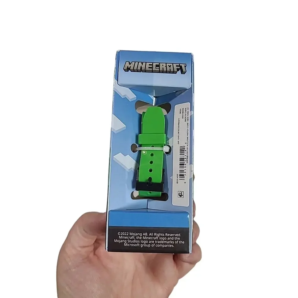 NIB Minecraft Mojang Digital Flashing LCD Kids Watch Rectangular Face‎